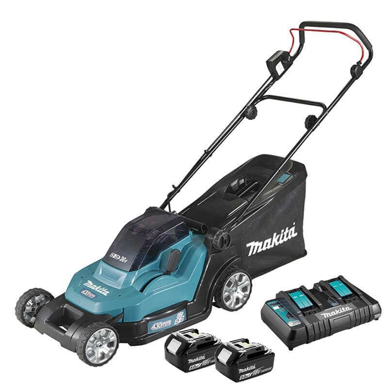 Tondeuse 36V LXT (2x5,0 Ah) 43 cm avec DC18RD - MAKITA DLM432PT2