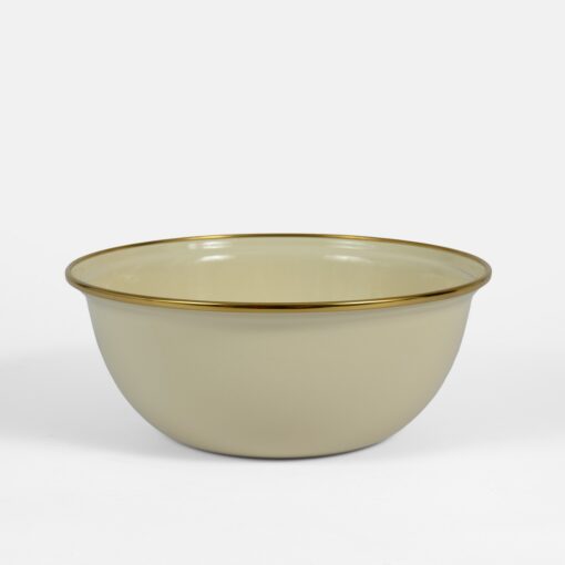 Bol / Saladier en Émail Beige 20 cm / 1,8 L – Corbeille à Fruits, résistant et naturel – LPP GRANDEUR 05