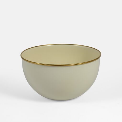 Bol à Mélanger en Émail Beige 24 cm / 4 L – Saladier de Préparation Cuisine – LPP GRANDEUR 06