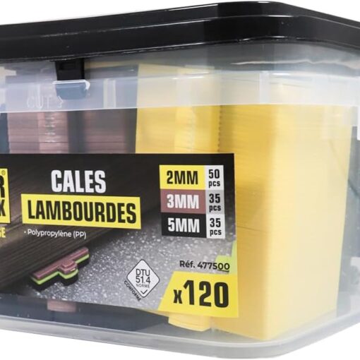 Cale pour lambourdes terrasse 2-3-5 mm - STARBLOCK 477500