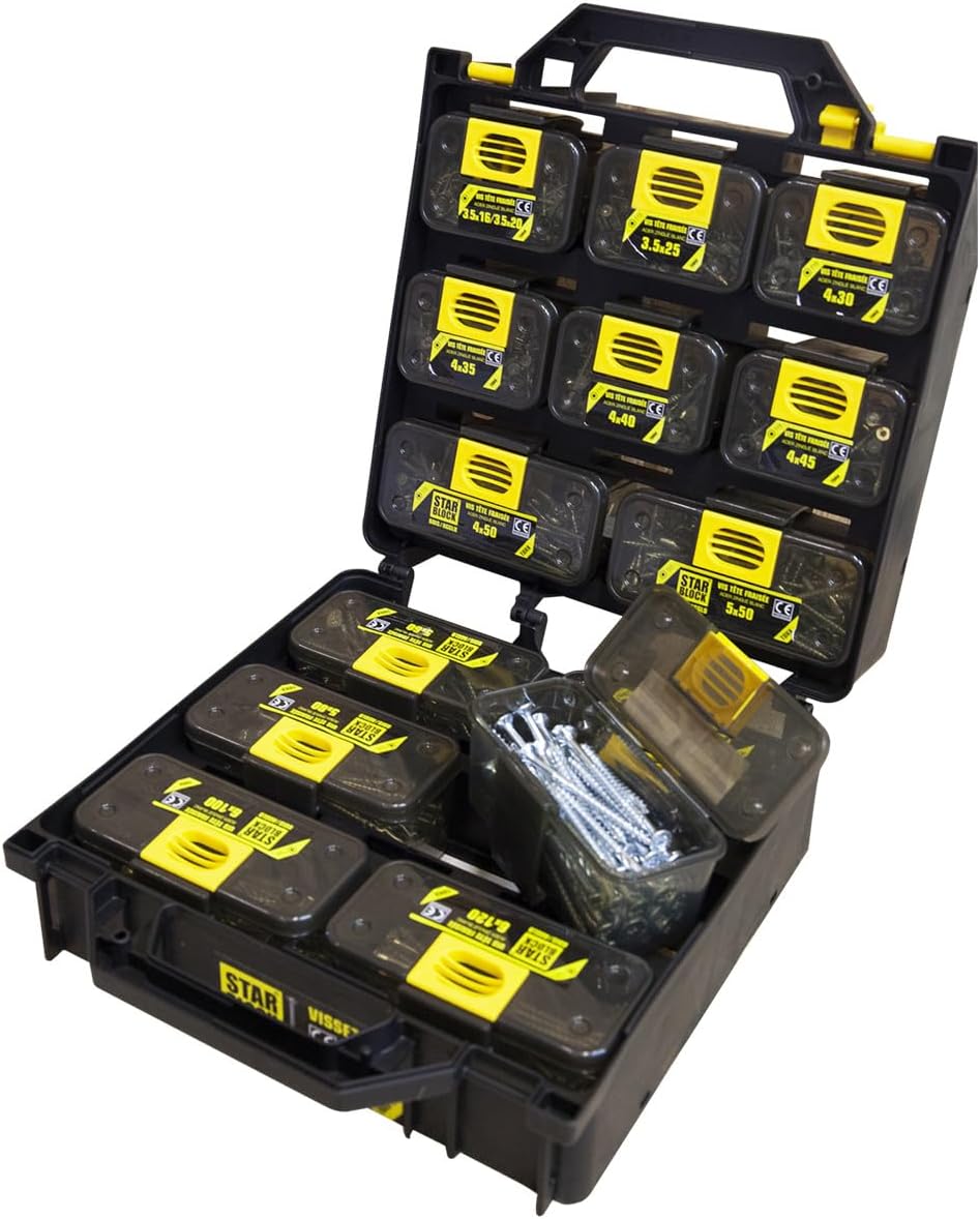 Coffret de chantier Starblock avec 1350 vis Torx et accessoires, tête fraisée TX - STARBLOCK 479869 – Image 2