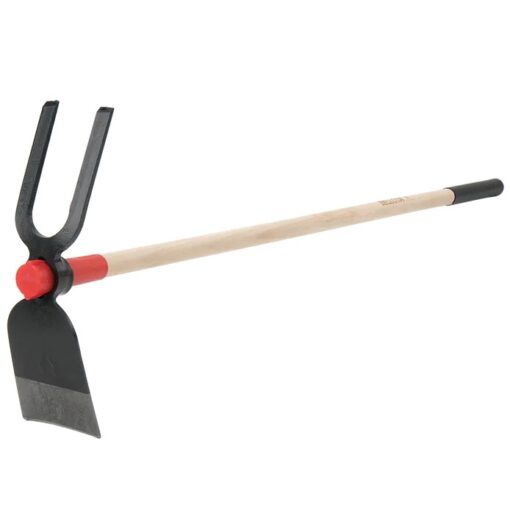 Houe à main forgée professionnelle – usage houe/fourche – Manche bois certifié avec système anti-rotation - BELLOTA HOE228AW1000AP