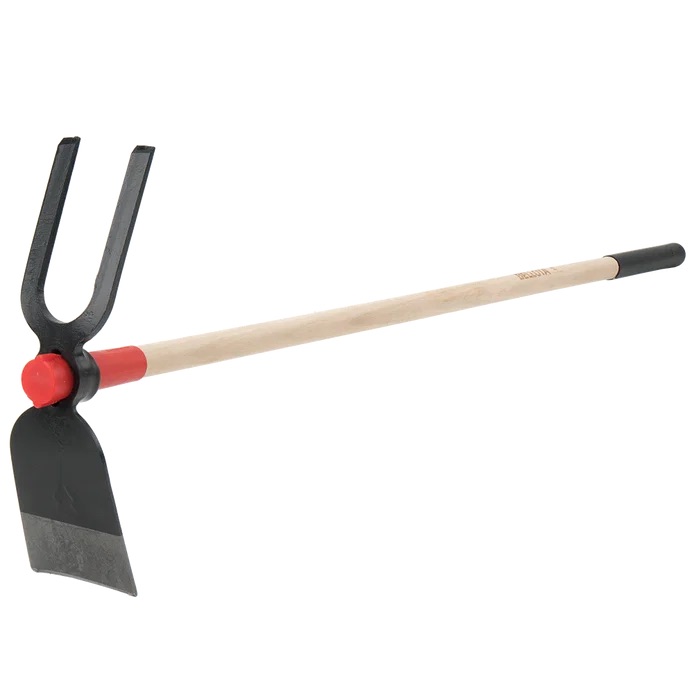 Houe à main forgée professionnelle – usage houe/fourche – Manche bois certifié avec système anti-rotation - BELLOTA HOE228AW1000AP
