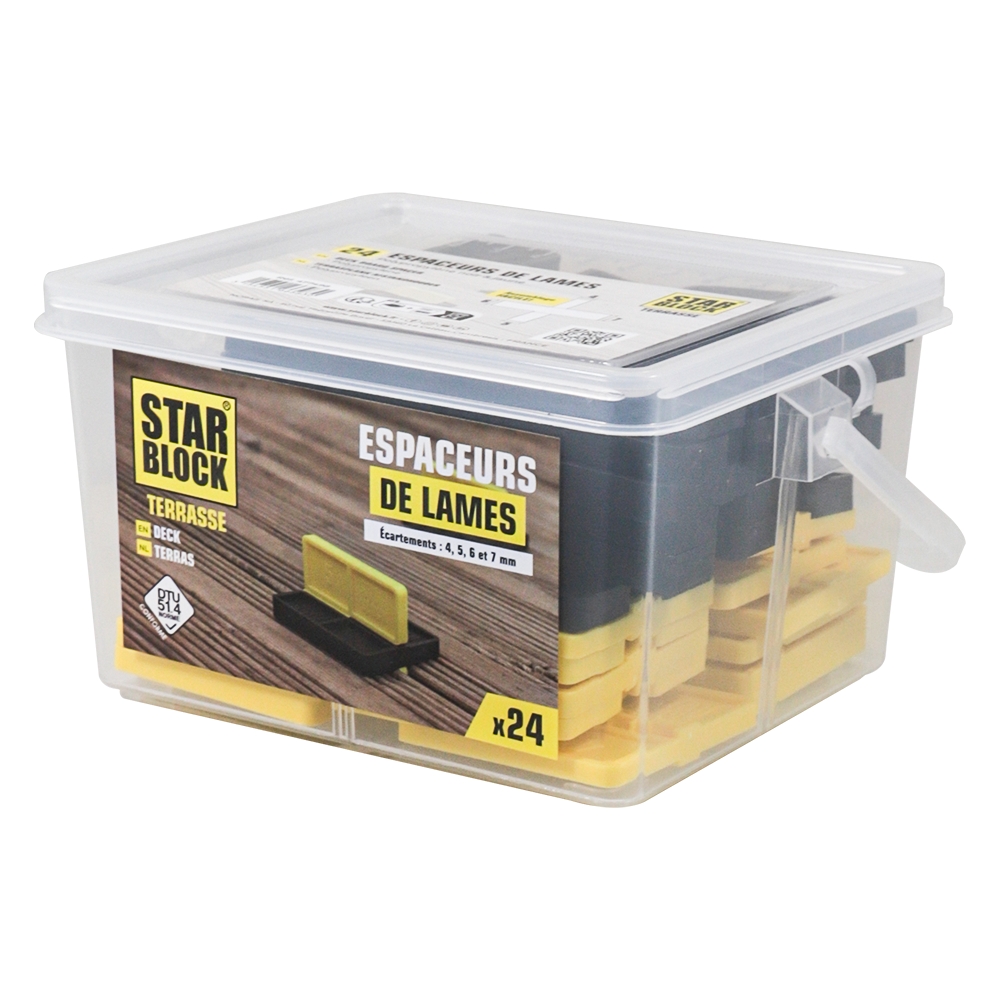 Espaceur lames terrasse de 4 à 7 mm – 24 pièces - STARBLOCK 477498 – Image 6