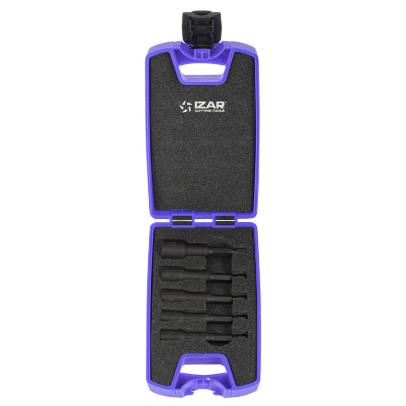 Coffret de 5 pièces embouts de vissage 1/4 - 6 / 7 / 8 / 10/ 13mm - IZAR 69751